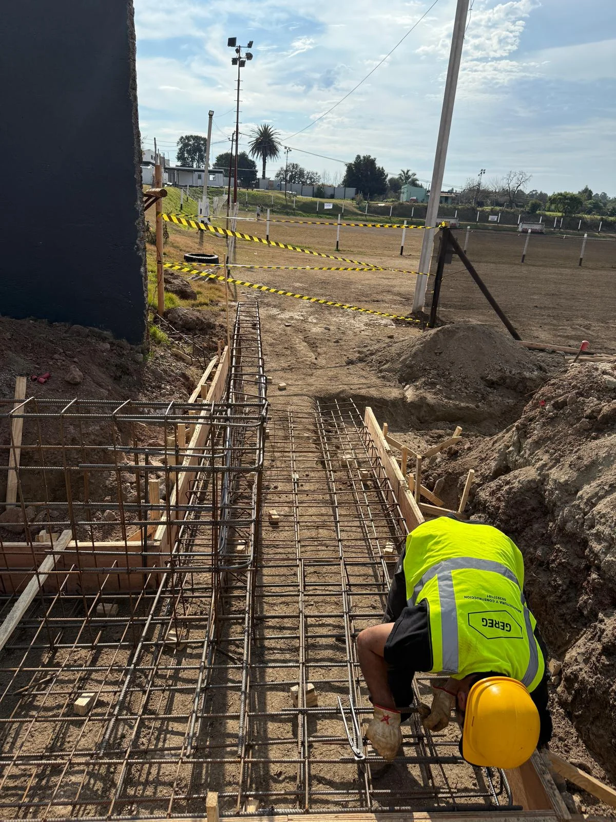 Trabajador en encofrado